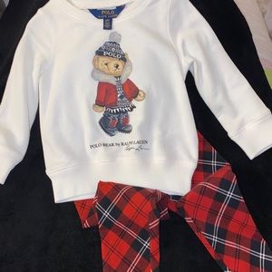 Toddler Girl Polo Sweater and Leggings